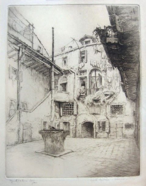 Intérieur de cour à Venise