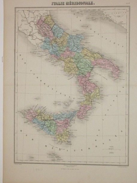 ITALIE MERIDIONALE et SEPTENTRIONALE (en deux cartes