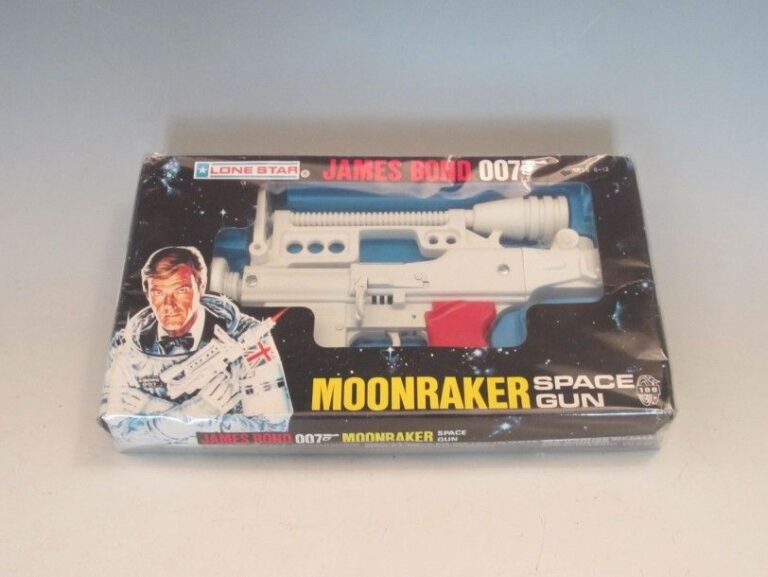 JAMES BOND 007 "Moonraker" Space Gun par LONE STAR - Pistolet métallique en boite original neuv