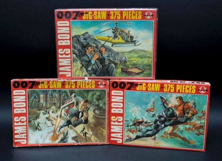 James Bond Arrow Games - Lot de 3 Puzzles Occasion en boite 1963 Angleterre
