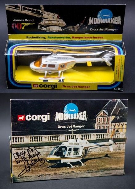 James Bond Corgi Hélicoptère Jet Ranger de Drax Moonrake