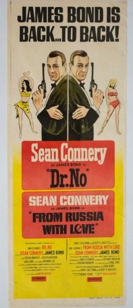 James Bond Dr No / Bons baisers de Russie double affiche 330 x 760 m
