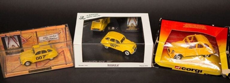 James Bond Norev / Corgi - 2 CV Citroen jaune Lot de 3 Neuf en boite
