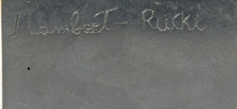 JEAN LAMBERT-RUCKI (1888-1967) - « La Confidence » - Bronze à patine noire, tir…