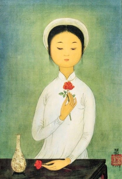 Jeune fille à la rose