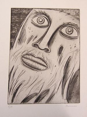 Job, 1949, Eau-forte et burin, signée et justifiée épreuve d'artiste au crayon