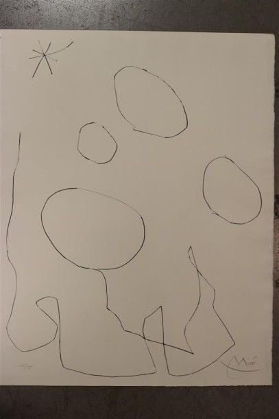 Journal d'un Graveur / Abstraction Eau-forte Justifiée en bas à gauche 16/75 Contresignée en bas à droite DUPIN, Volume III, n°777 57 x 45 cm