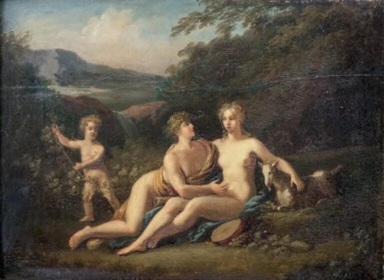 Jupiter, sous les traits de Diane, séduisant Callisto