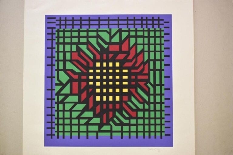 Katzag, 1988 Sérigraphie Justifiée en bas à gauche 6/30 Contresignée en bas à droite 55 x 53 cm