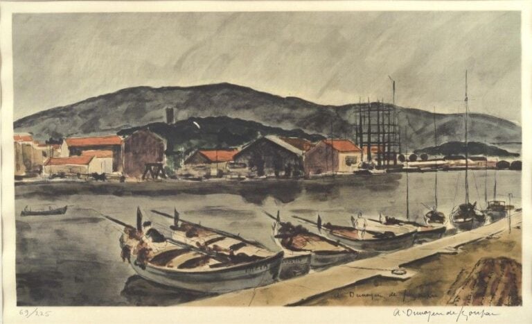 L'arsenal de Saint Tropez Lithographie