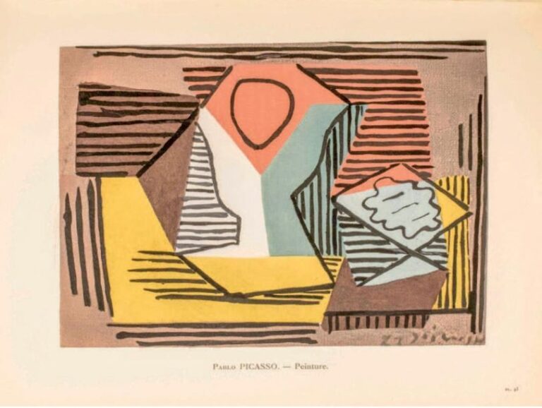 L'art cubiste - théories et réalisations, Charles Moreau, Paris, 1929, in-4, broché, avec 49 planches horstexte dont 13 POCHOIRS en couleurs par Jacomet de
