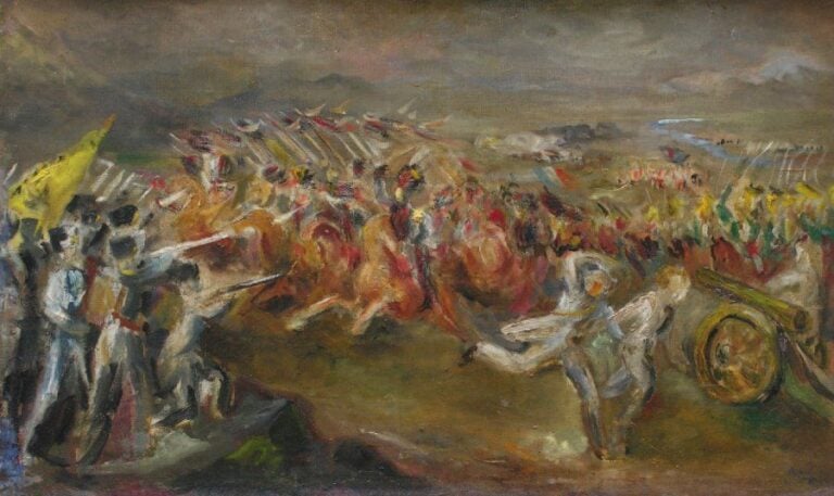 La bataille Huile sur toil