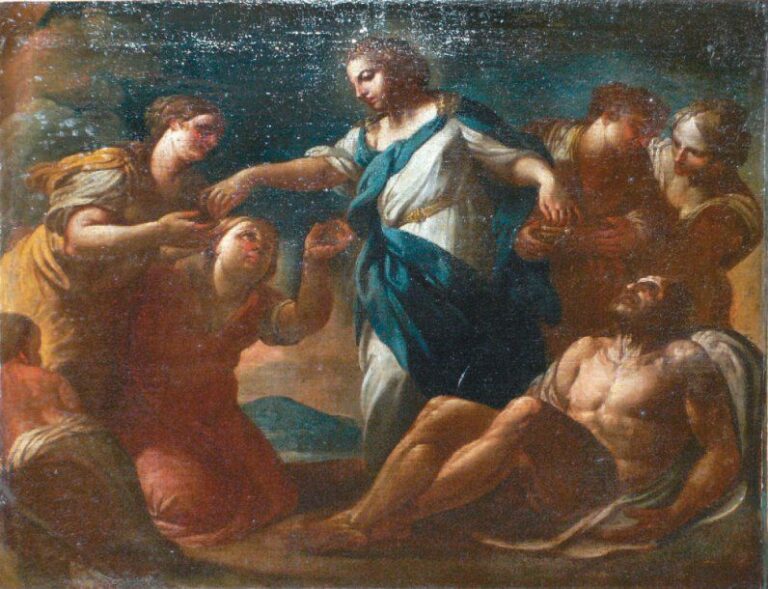La Déposition du Christ Huile sur toile (restaurations anciennes) 50 x 5