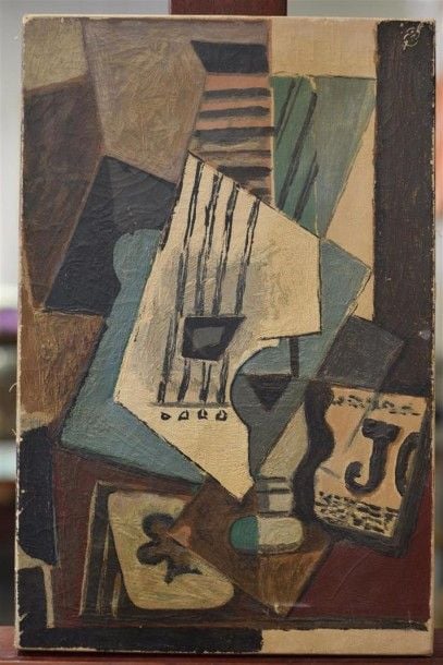 «La guitare blanche» Callichromie D'après une ouvre de Pablo Picasso Exemplaire 231/325 41 x 27 cm