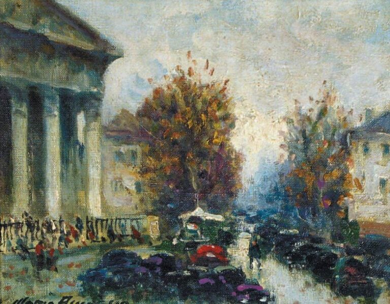 LA MADELEINE Huile sur toile, signée en bas à gauche 21 x 26 cm