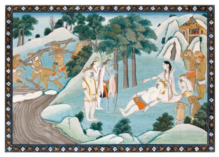 LA MORT DE BALI Illustration du Ramayan