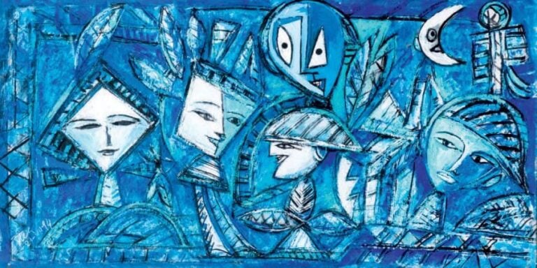 La notta Gouache, signée en bas à gauche