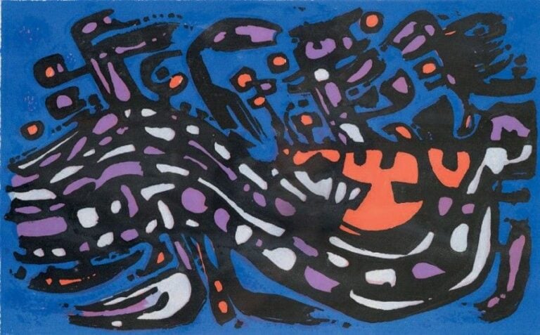 La nuit Lithographie, signée et numérotée 3/53 30 x 48 cm (à vue)