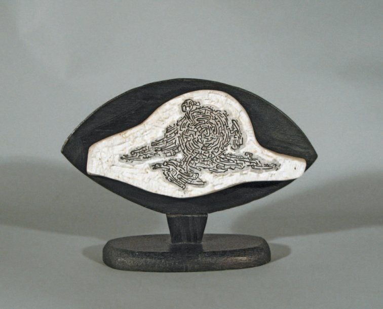 LA VAGUE Plâtre gravé, monogrammé et justifié I/II sur le flanc, socle monogrammé Haut : 21 cm RÉ