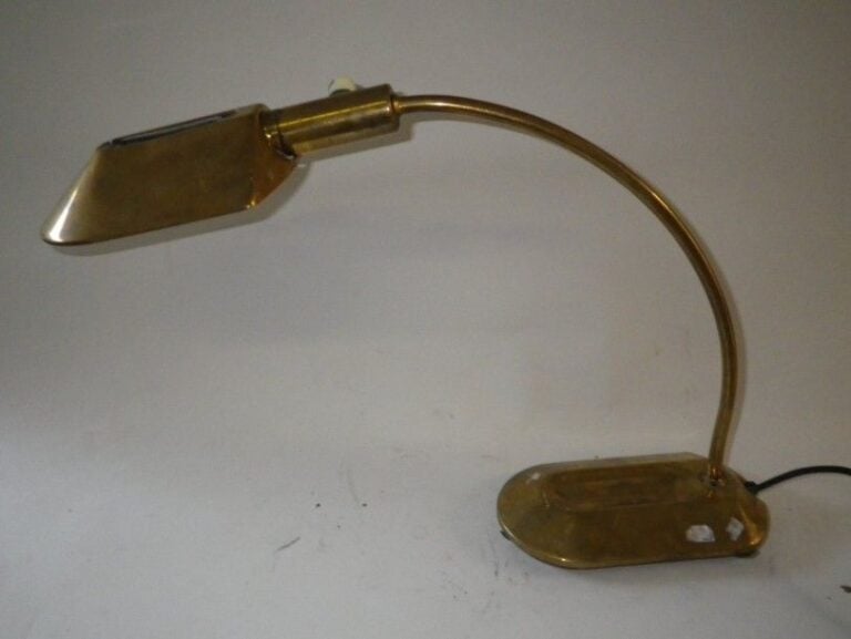 Lampe de bureau en laiton avec pied lesté Hau