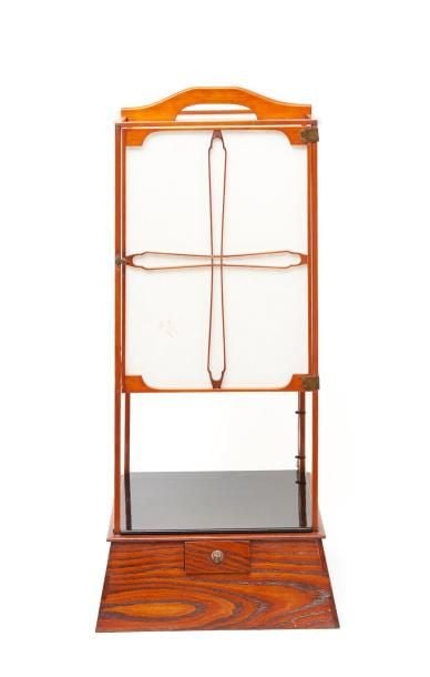 Lanterne andon en bois couvert de laque transparente shunke