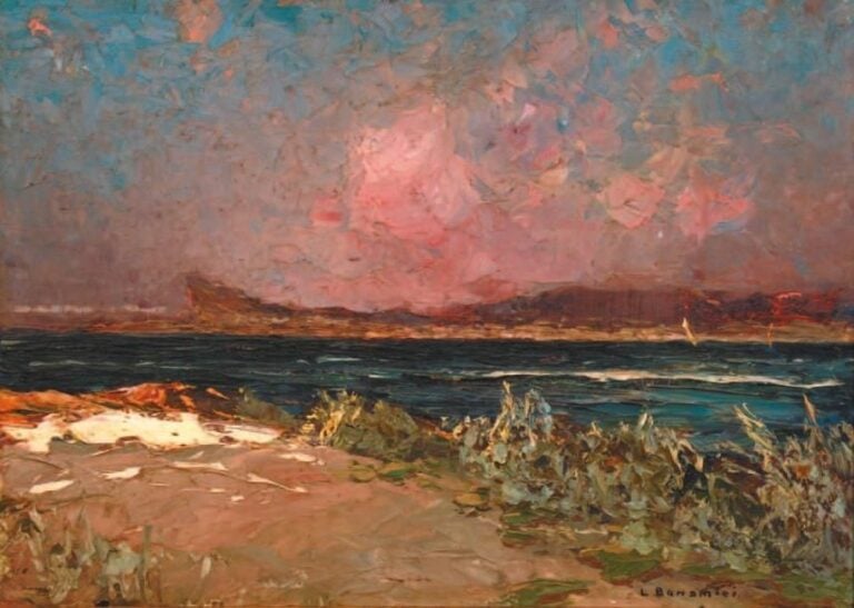 Le Bec de l'Aigle près la Ciotat Huile sur panneau signée en bas à droite 33 x 45 cm