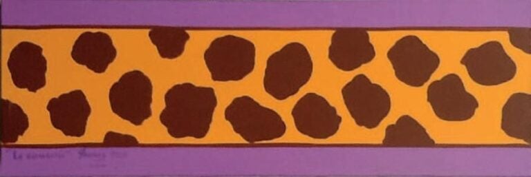Le coucou, 2011 Acrylique sur toile Signée, titrée et datée en bas 20 x 60 cm