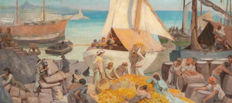 Le déchargement des oranges
