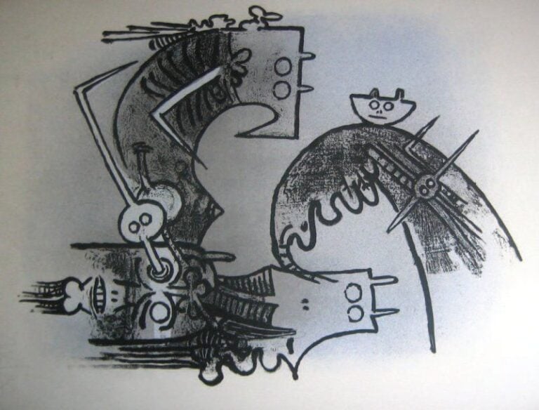 Le feu vert - Zagreb, studio Forini, 1974 Lithographie en noir et blanc Signée et numérotée 57/100 70,5 x 49,9 cm
