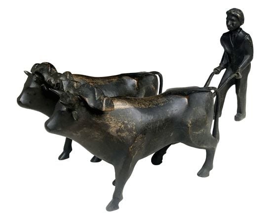 Le Laboureur et son araire tiré par deux boeufs