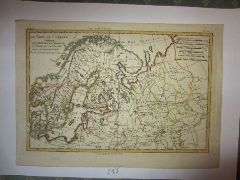 LE NORD DE L'EUROPE CONTENANT LE DANEMARK, LA NORVEGE, LA SUEDE ET LA LAPONIE, AVEC LA MAJEURE PARTIE DE LA RUSSIE EUROPEENNE