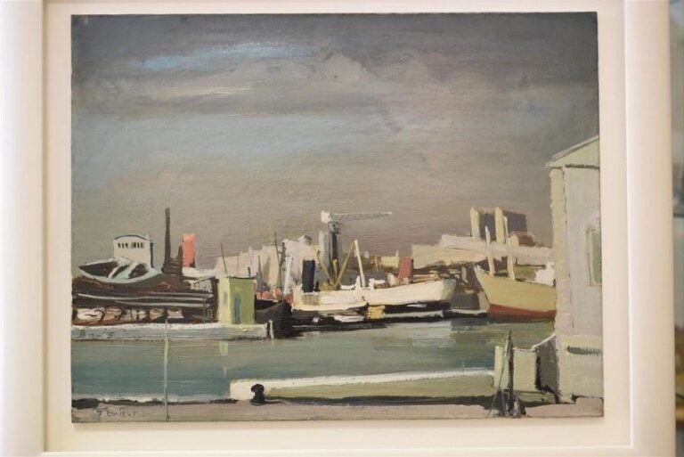 «Le port de Marseille» Huile sur toile, signée en bas à gauche 50 x 65 cm