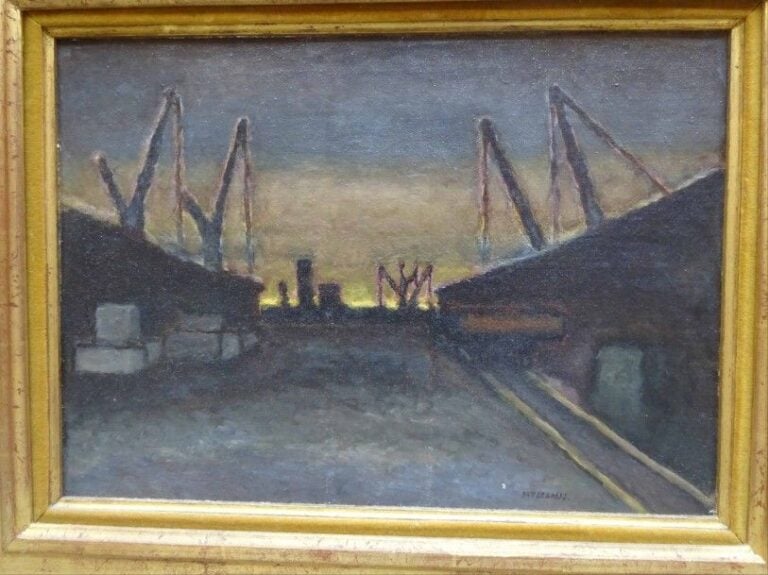 Le port et les docks à l'aube