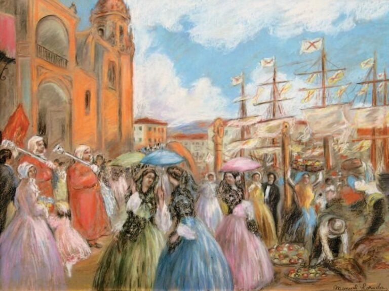 LE PORT Pastel, signé en bas à droite 60 x 78 cm
