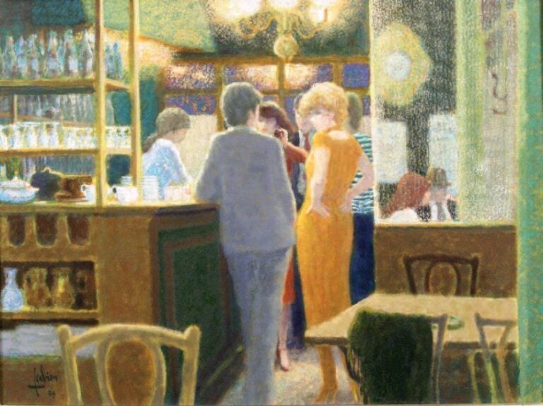 Le relais du marais Huile sur toile, signée en bas à gauche et datée 79 60 x 81 cm