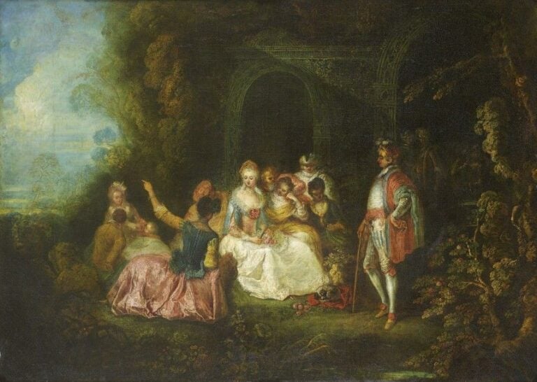 Le Repos à la fontaine Huile sur toil