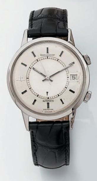 LECOULTRE BRACELET MONTRE ronde en acier, modèle «Memovox, Speed Beat», 2