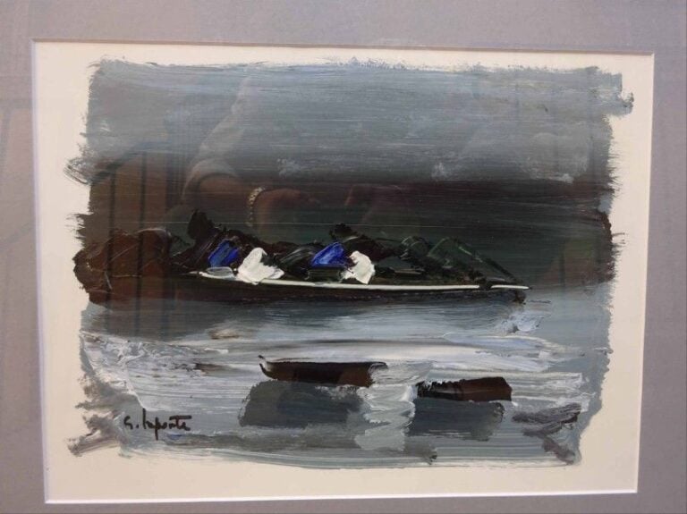 Les barques Acrylique sur papier