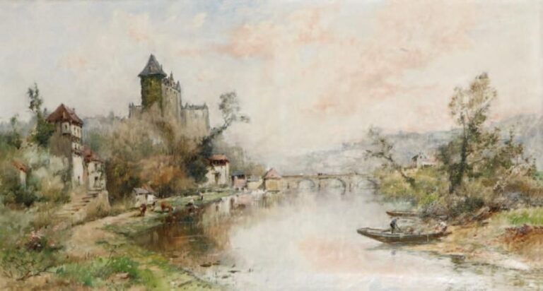 «Les bords de la Loire» Huile sur toile 36 x 65 cm