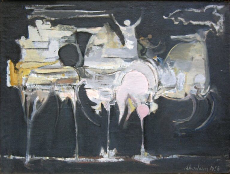 Les cavaliers (1956) Huile sur toile 100 x130 cm