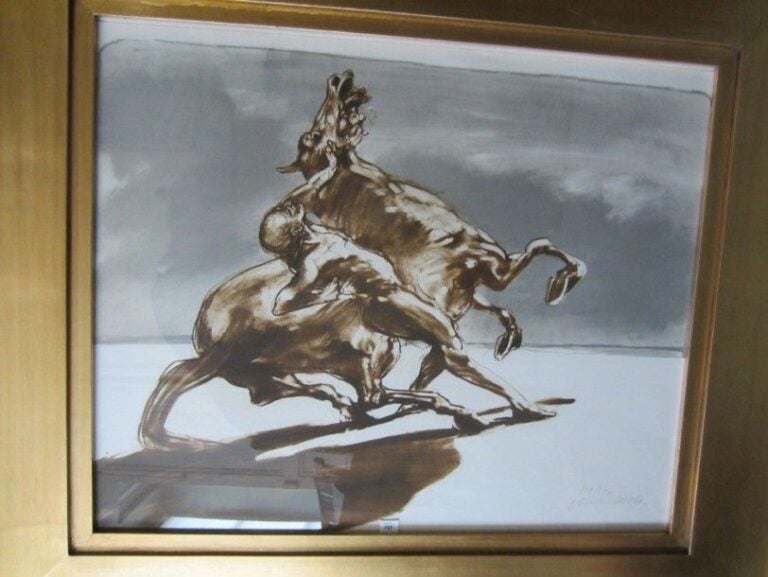 «LES CHEVAUX» Lithographie 126/250 58 x 71 cm