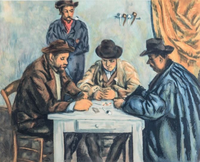 Les joueurs de carte d'après Cézanne, 1929 (Ginestet-Pouillon 662)