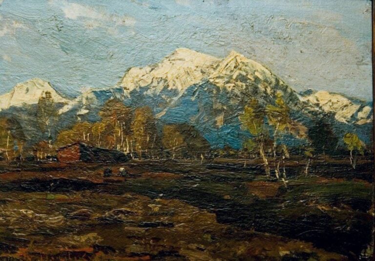 Les montagnes Huile sur pannea