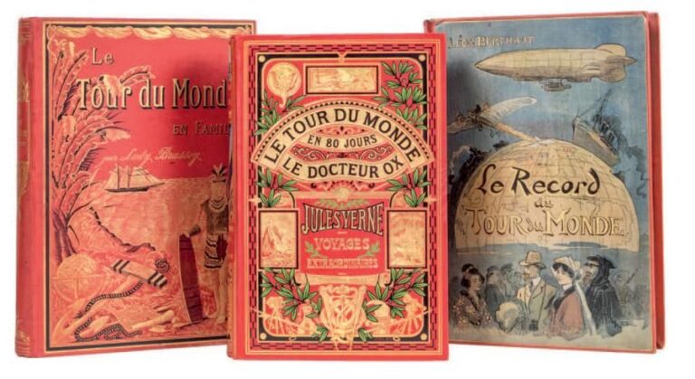 [Les Tours du Monde] Jules Verne, Le Tour du Monde en 80 jours / Le Docteur Ox, Collection Hetzel, sd (ca 1908