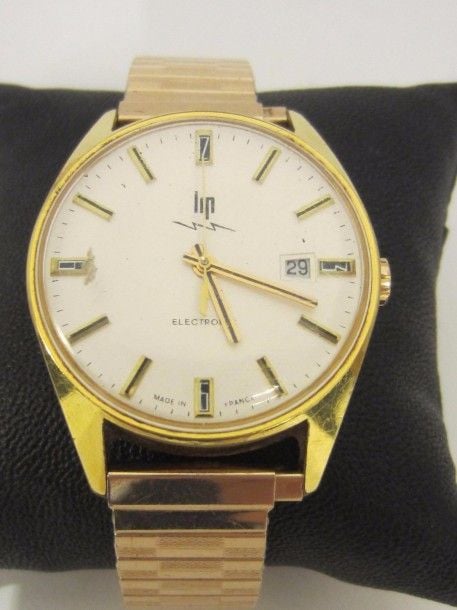 LIP Deux BRACELETS MONTRES en métal, modèle « électronique
