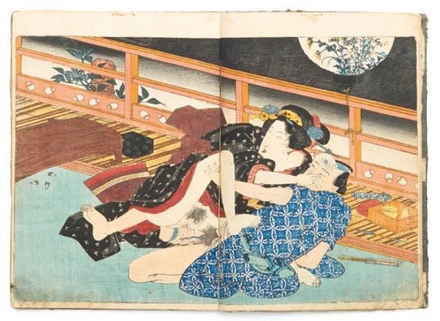 Livre shunga, intitulé: Shiki no nagam