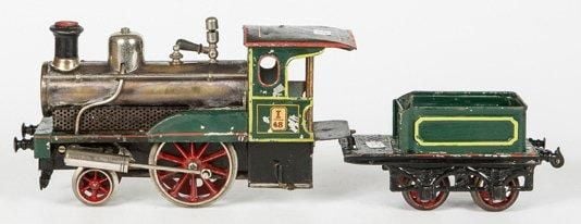 Loco et tender type 110 vapeur «patte de cigogne»: tôle peinte, méc
