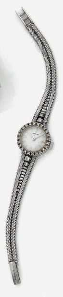 LONGINES BRACELET MONTRE ronde de dame en or gris (750 millièmes