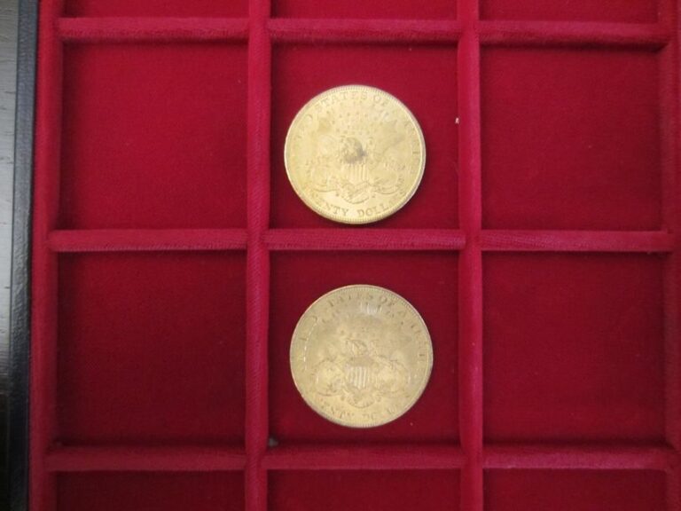 Lot de 2 pièces de 20 $ en or type Liberty, 1904