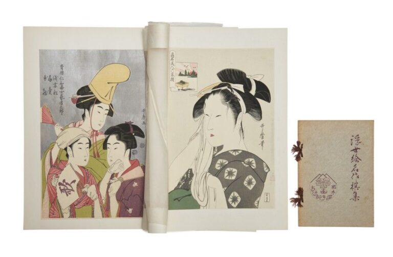 Lot de 25 estampes de taille oban: Ukiyo-e meisaku sensh? publiées en l'an 42 de l'ère Showa (1967) par le Goto ukiyo-e Hosonkai à Toky